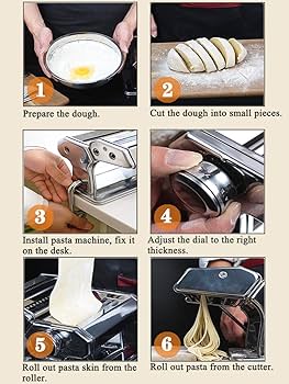 Amazon | パスタメーカー 手動 手回し パスタマシン 洗濯可能